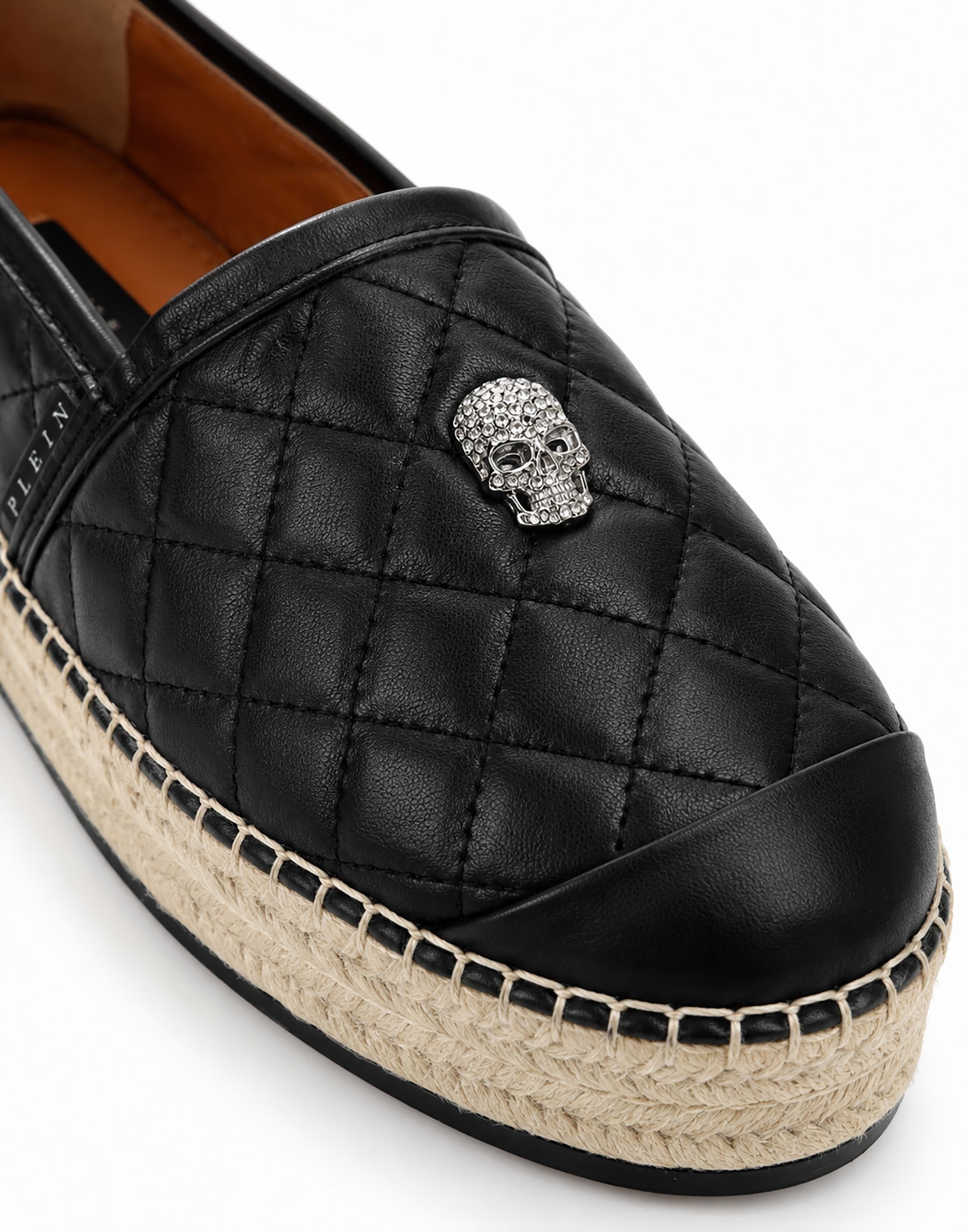 Espadrillas Matelasse Skull Women, Alternate, color, black