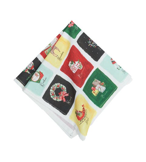 Alphabet Grid Printed Napkin Set of 6