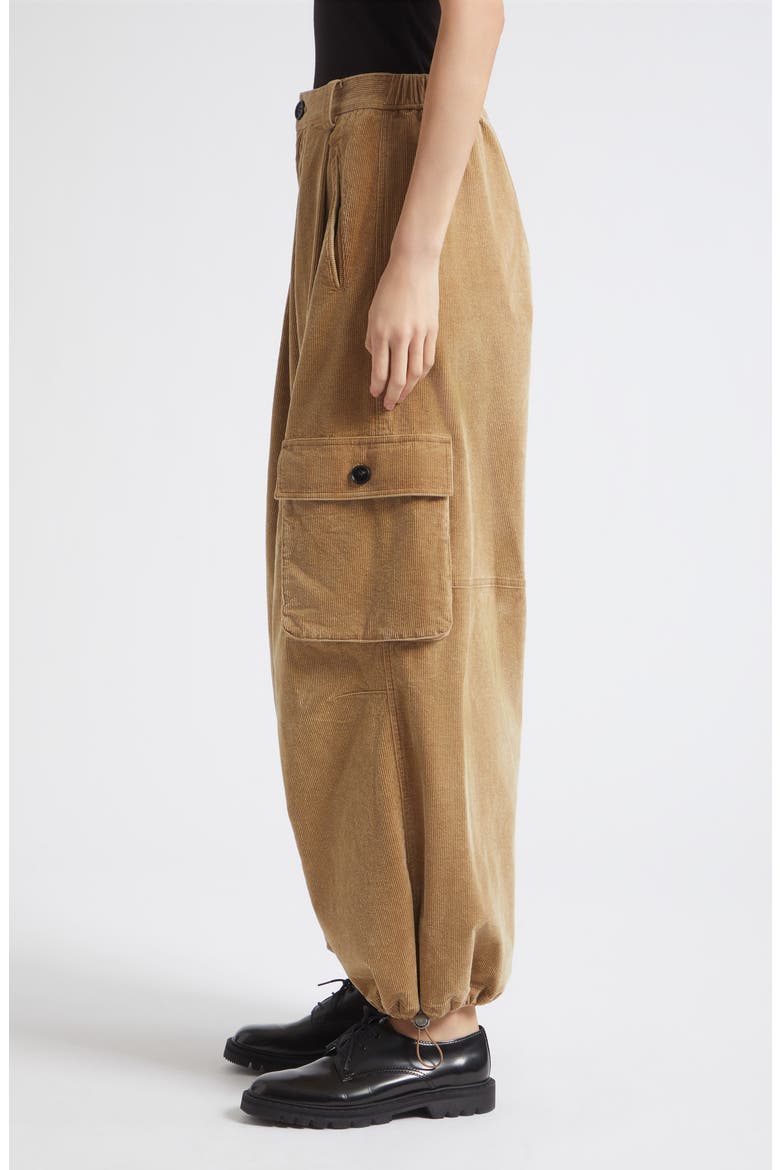 Garrett Wide Leg Corduroy Cargo Pants, Alternate, color, KHAKI