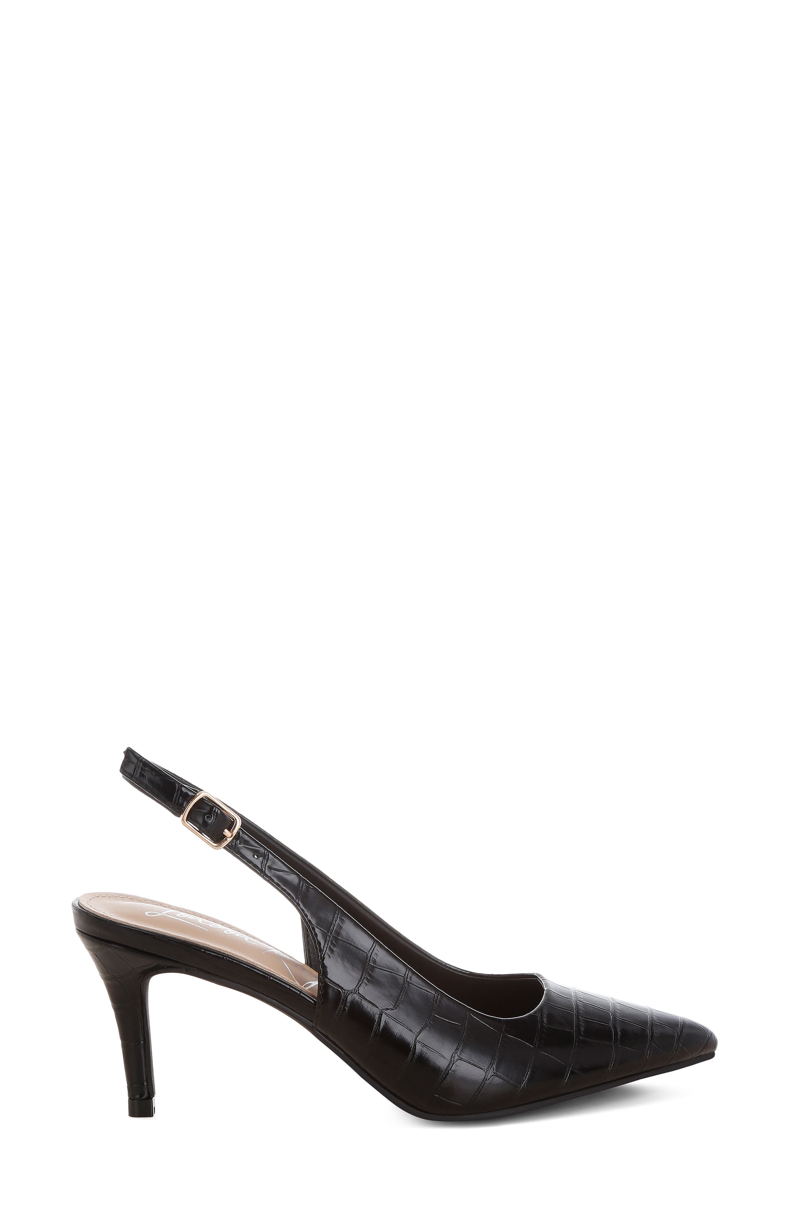 LONDON RAG Halins Pointed Toe Slingback Pump, Alternate, color, Black