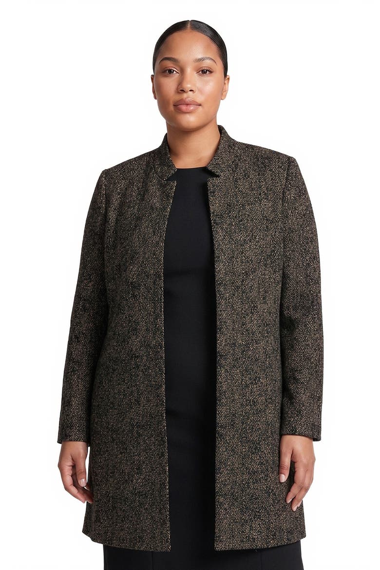 Stand Collar Topper, Alternate, color, BLACK/ CAMEL