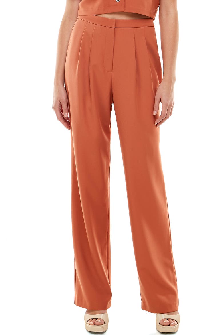 Hatty High Waist Trousers, Main, color, BURNT ORANGE