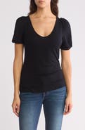 NORDSTROM RACK V-Neck Pleated T-Shirt