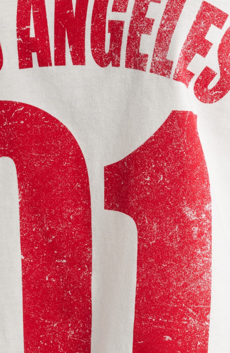 Vinyl Icons Los Angeles Graphic Football T-Shirt, Alternate, color, Marshmallow