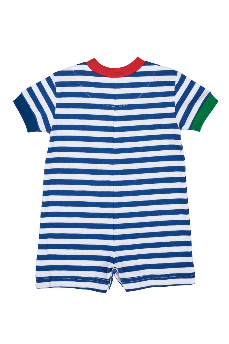 Stripe Knit Shortall With Sailboat, Alternate, color, Royal/White