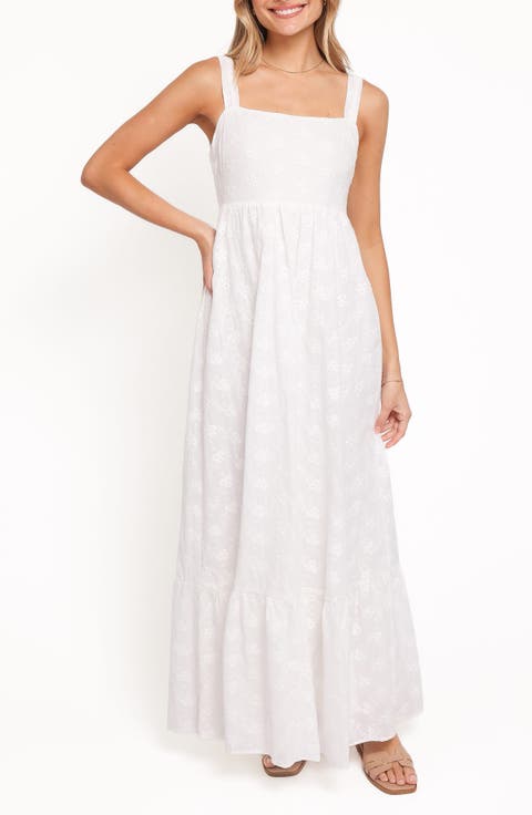 Reid Embroidered Cotton Maxi Dress