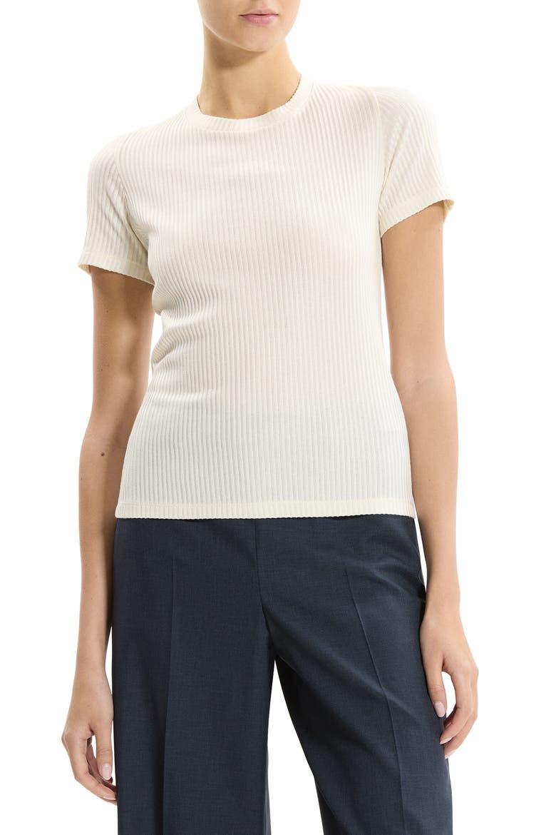 Shrunken Rib T-Shirt, Main, color, IVORY
