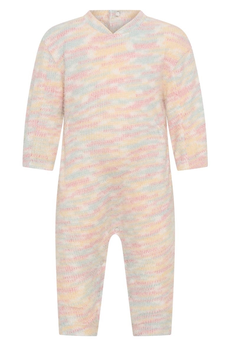 Stripe Sweater Romper, Main, color, PINK MULTI