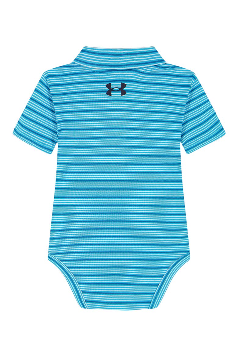 UA Stripe Polo Bodysuit, Alternate, color, FRESCO BLUE