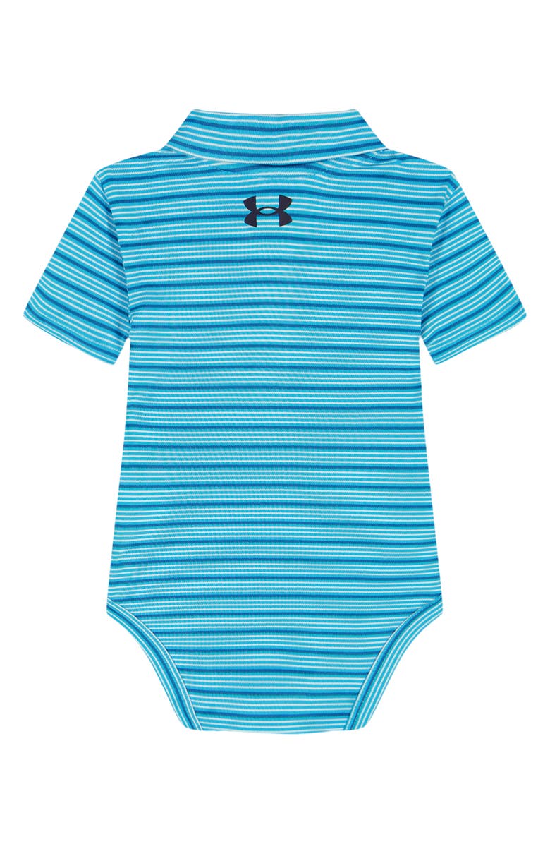 Under Armour UA Stripe Polo Bodysuit, Alternate, color, Fresco Blue