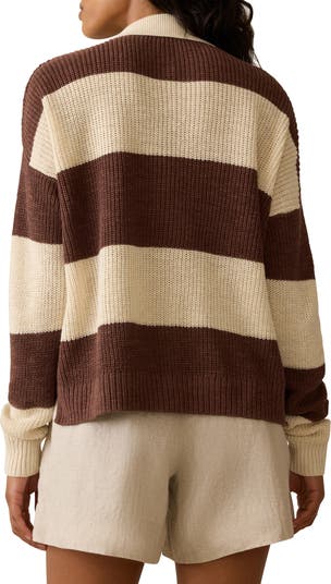 Faherty Miramar Linen & Organic Cotton Polo Sweater | Nordstrom