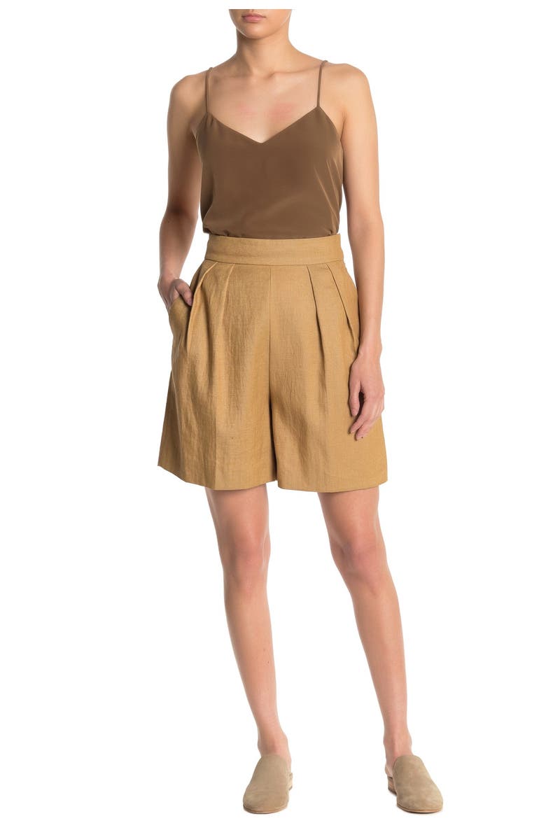 Theory Pleated Bermuda Shorts, Main, color,