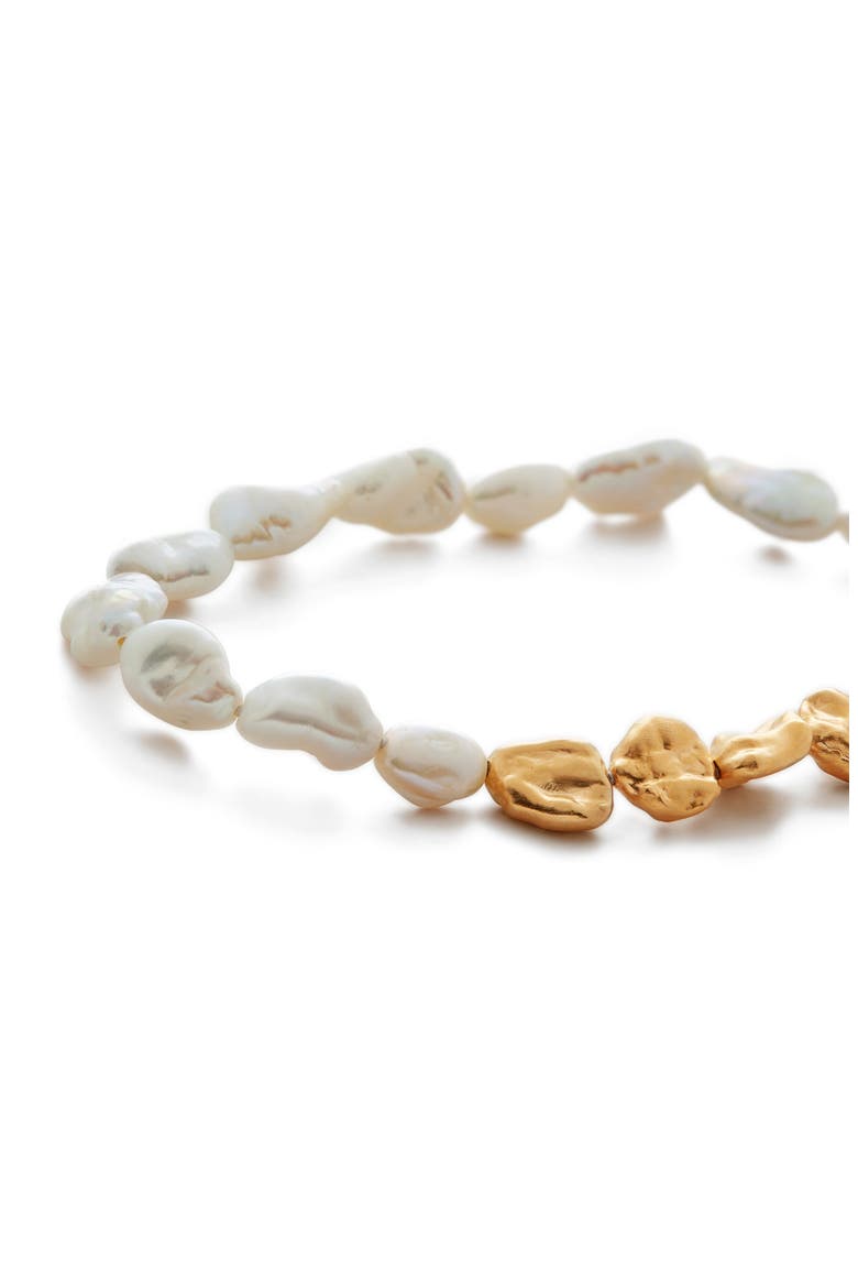 Keshi Pearl Bracelet, Alternate, color, 18K GOLD VERMEIL/PEARL