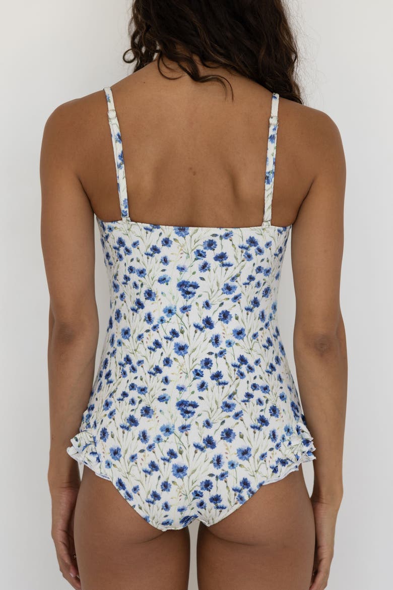 Iris One Piece Swimsuit, Alternate, color, White