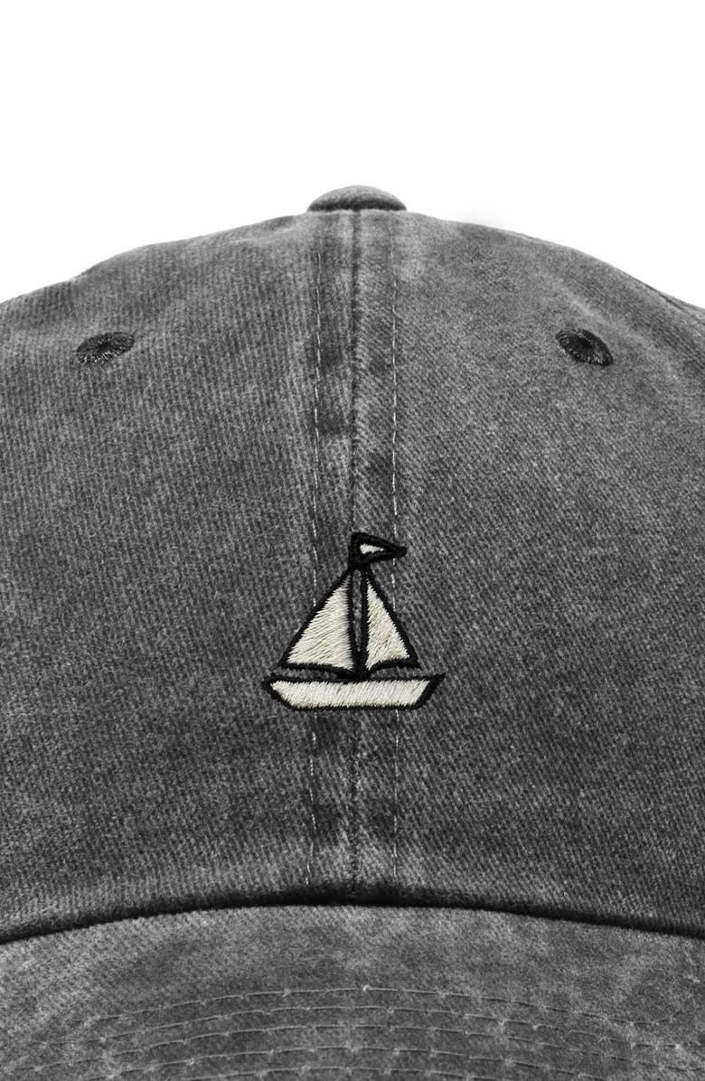 Dalix Sail Dad Cap, Alternate, color, Washed Black