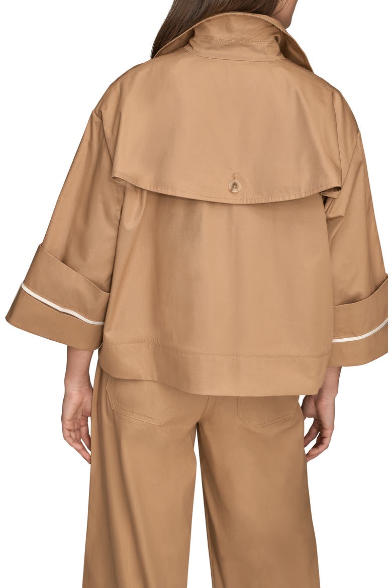 Button Front Cotton Twill Jacket, Alternate, color, FAWN