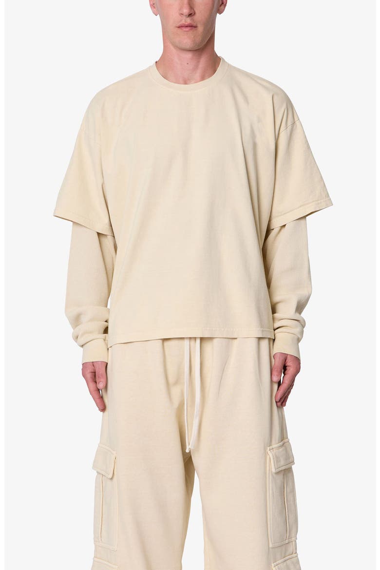 Layered Thermal Long Sleeve T-Shirt, Main, color, OFF WHITE