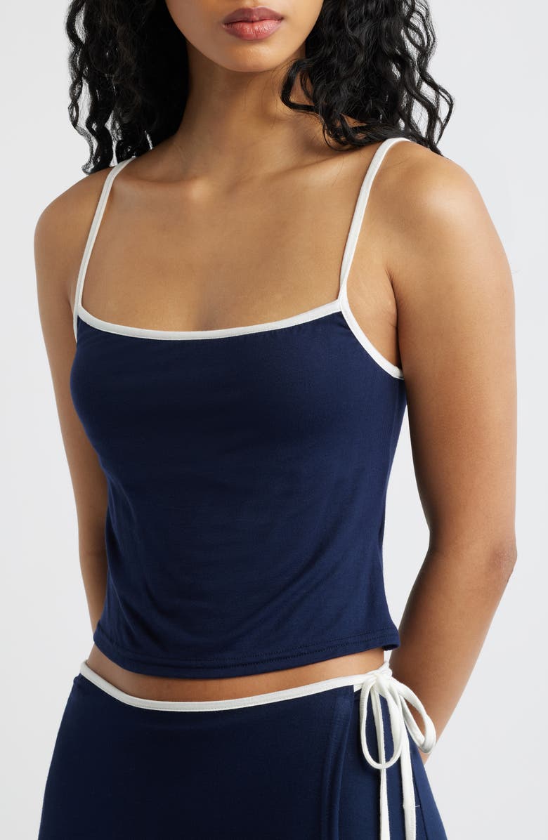 Free People Opal Tank & Skirt Set, Alternate, color, Navy Combo