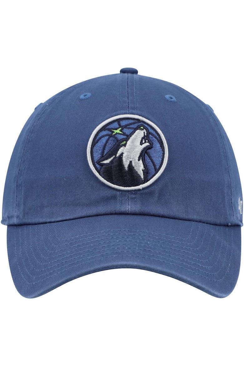 Men's '47 Navy Minnesota Timberwolves Team Clean Up Adjustable Hat, Alternate, color, NAVY