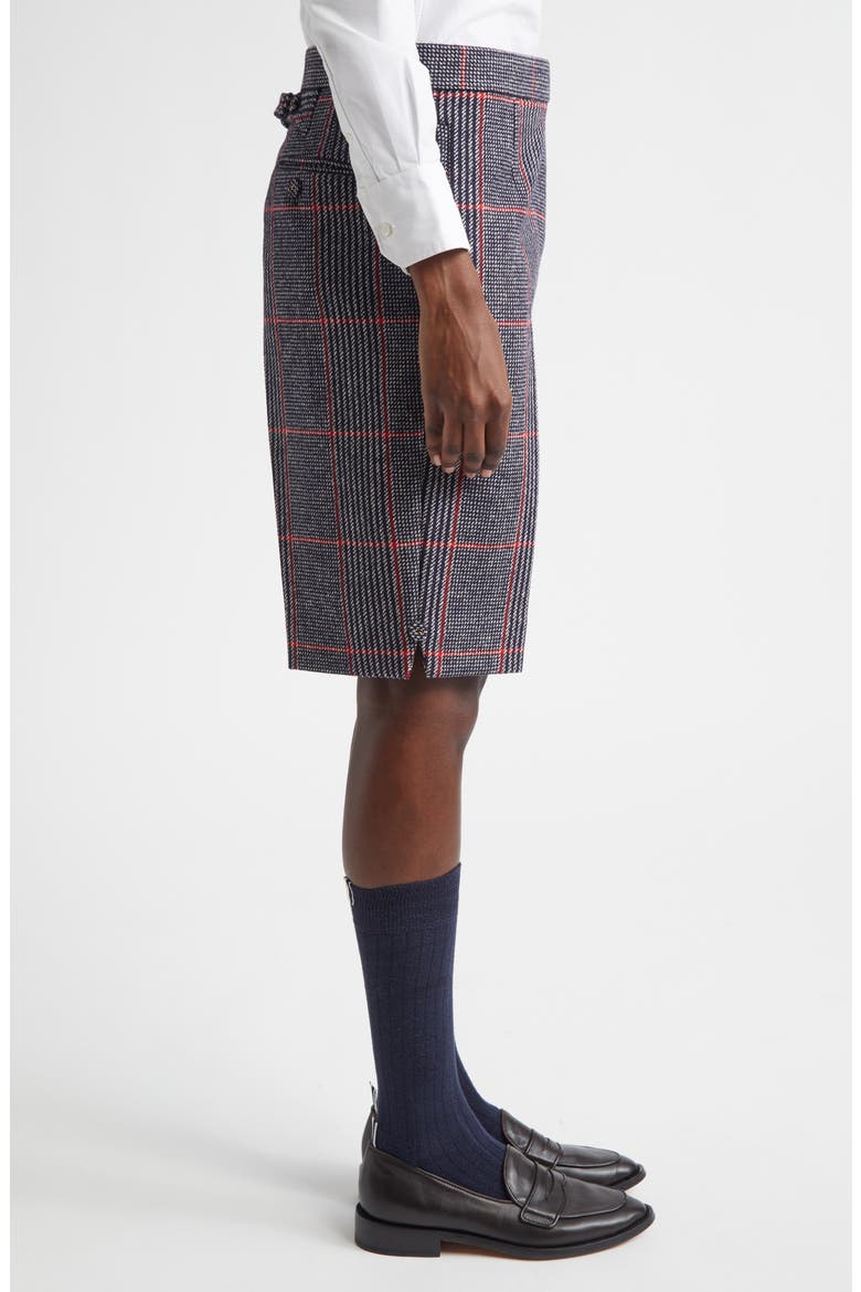 Glen Plaid Backstrap Bermuda Shorts, Alternate, color, RED/BLUE/WHITE