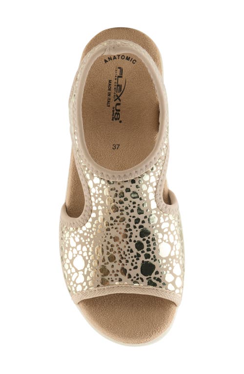 Flexus By Spring Step Nyaman Slingback Sandal In Gold