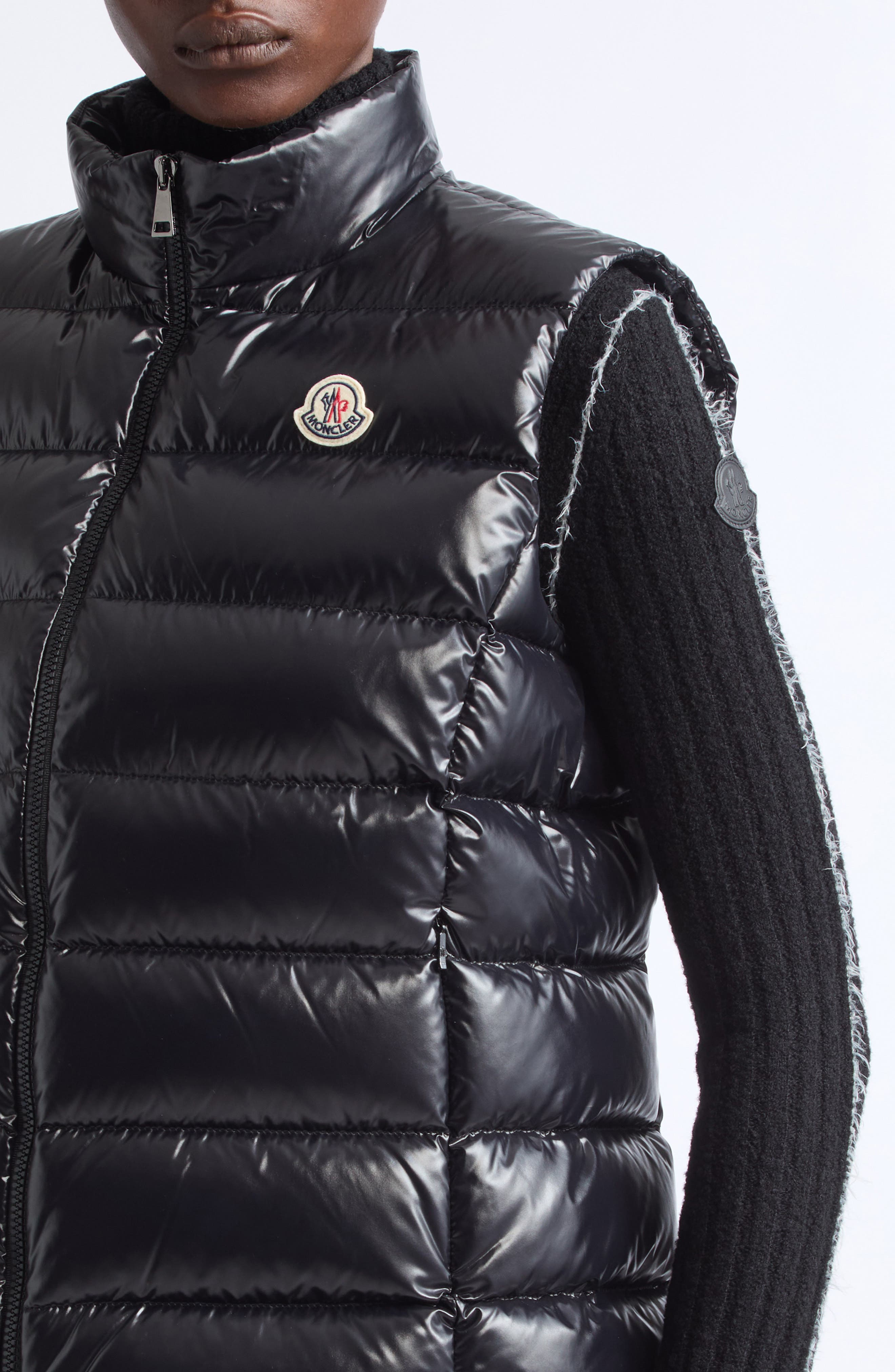 Moncler Ghany Mock Neck Down Puffer Vest (Women) | Nordstrom