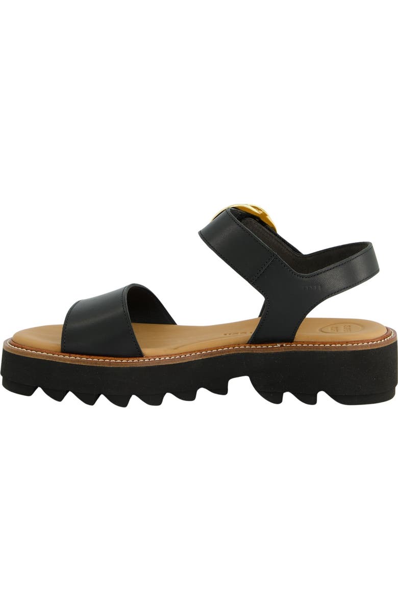 Paul Green Darcy Ankle Strap Platform Sandal, Alternate, color, Black Leather