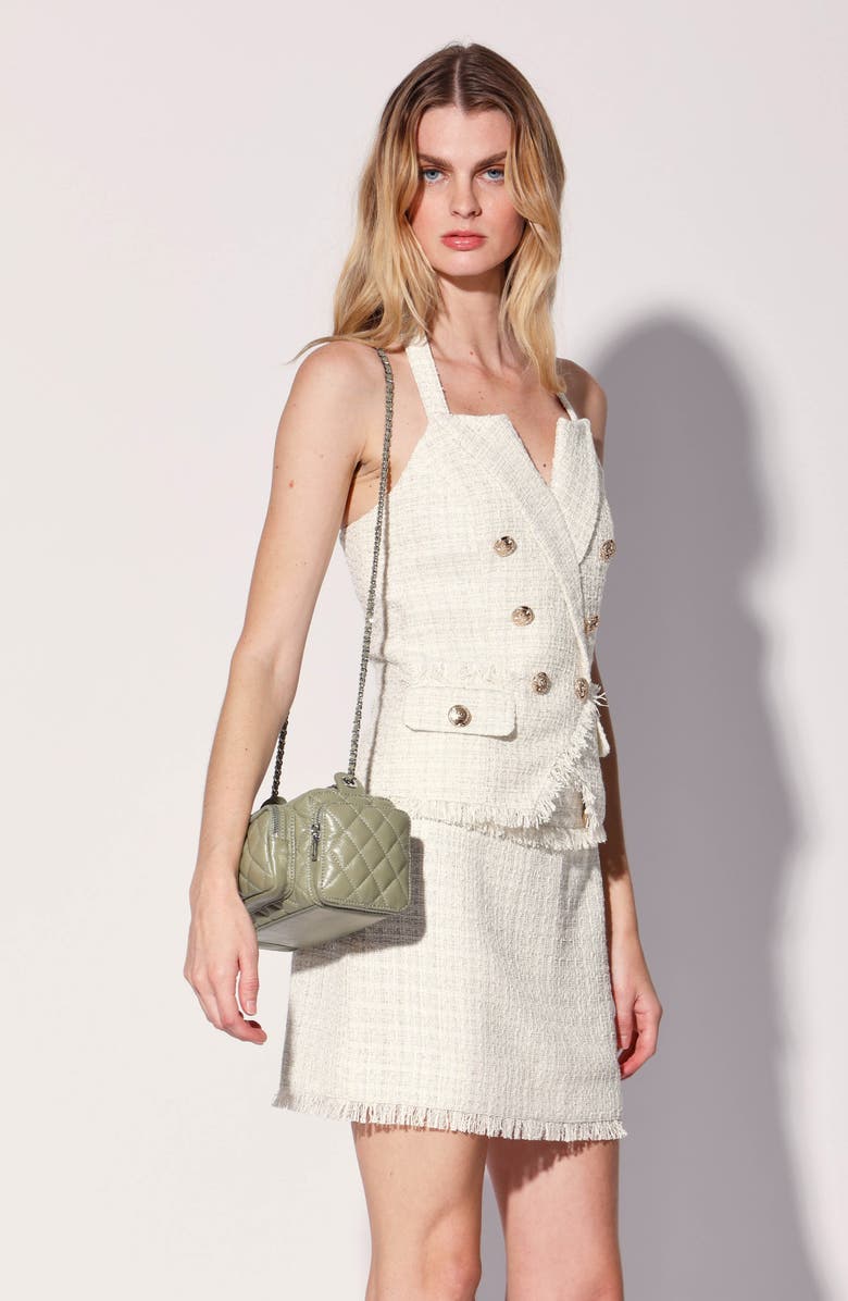 Walter Baker Camden Diamond Quilt Leather Shoulder Bag, Alternate, color, Sage