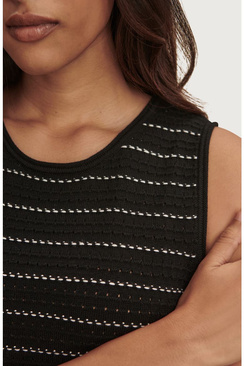 Beesley Stitch Knit Midi Dress, Alternate, color, BLACK