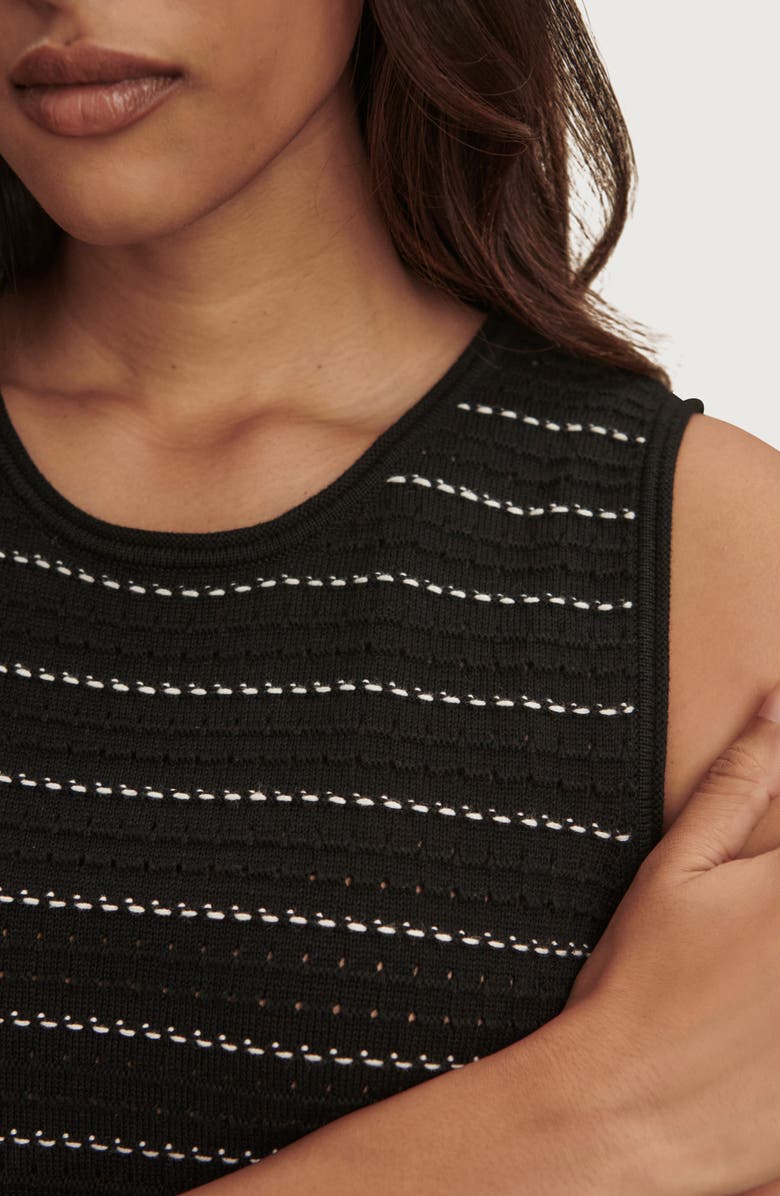 Varley Beesley Stitch Knit Midi Dress, Alternate, color, Black
