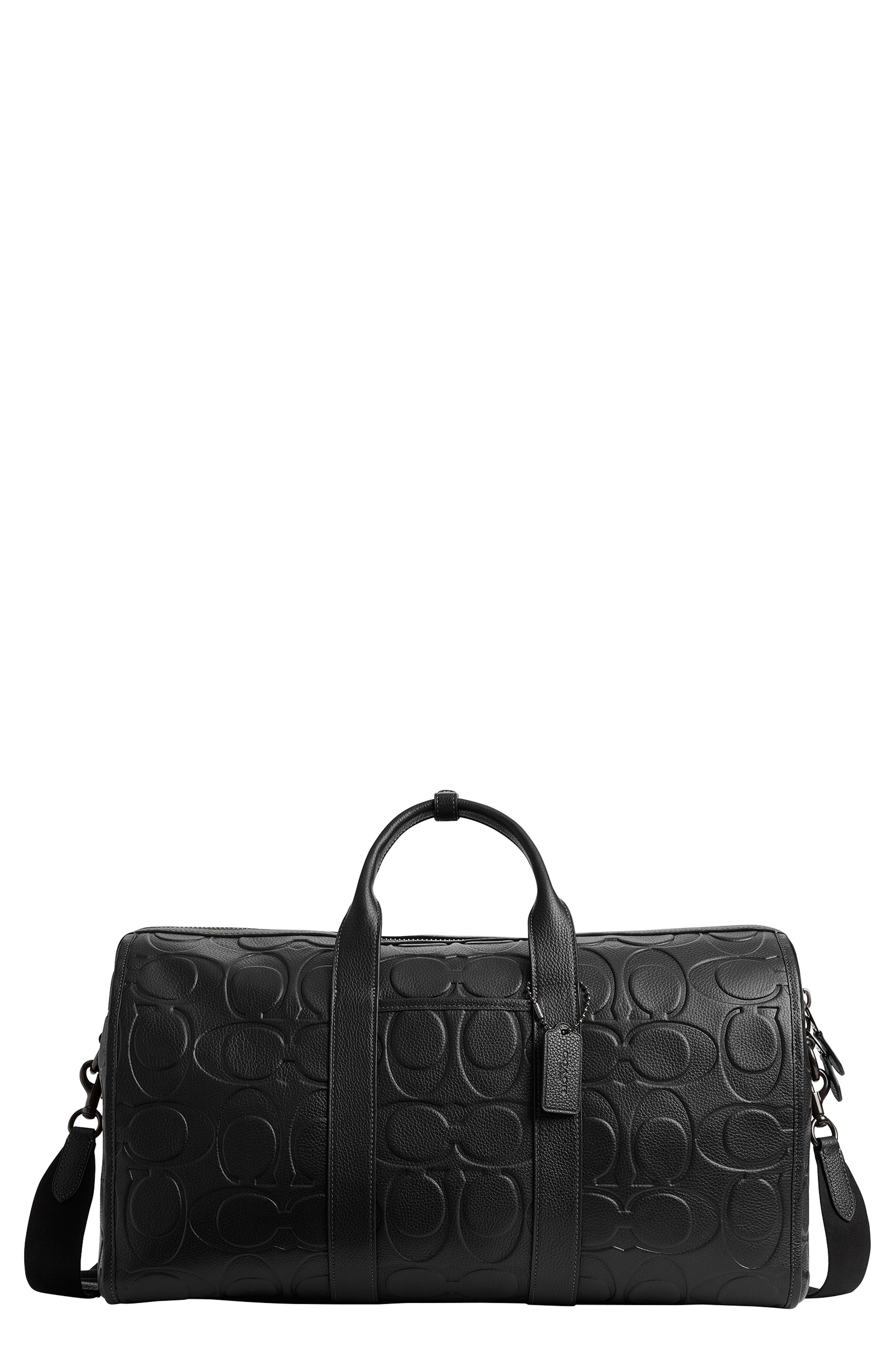COACH Gotham 45-Inch Maxi Signature Embossed Leather Duffle Bag, Main, color, 