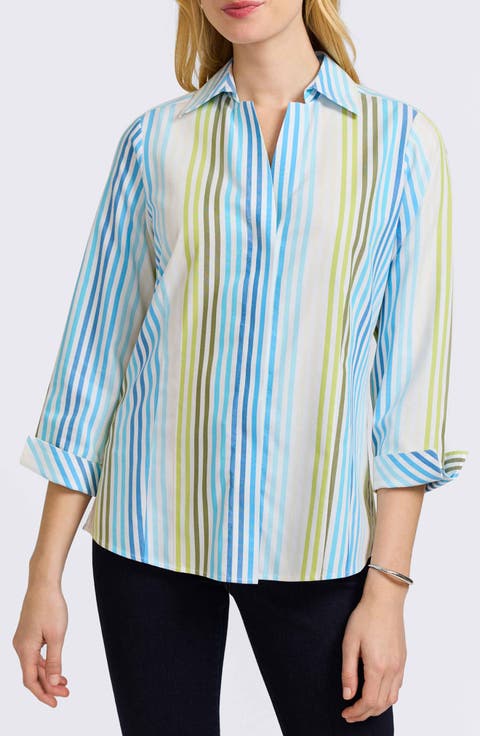 Taylor Stripe Cotton Button-Up Shirt