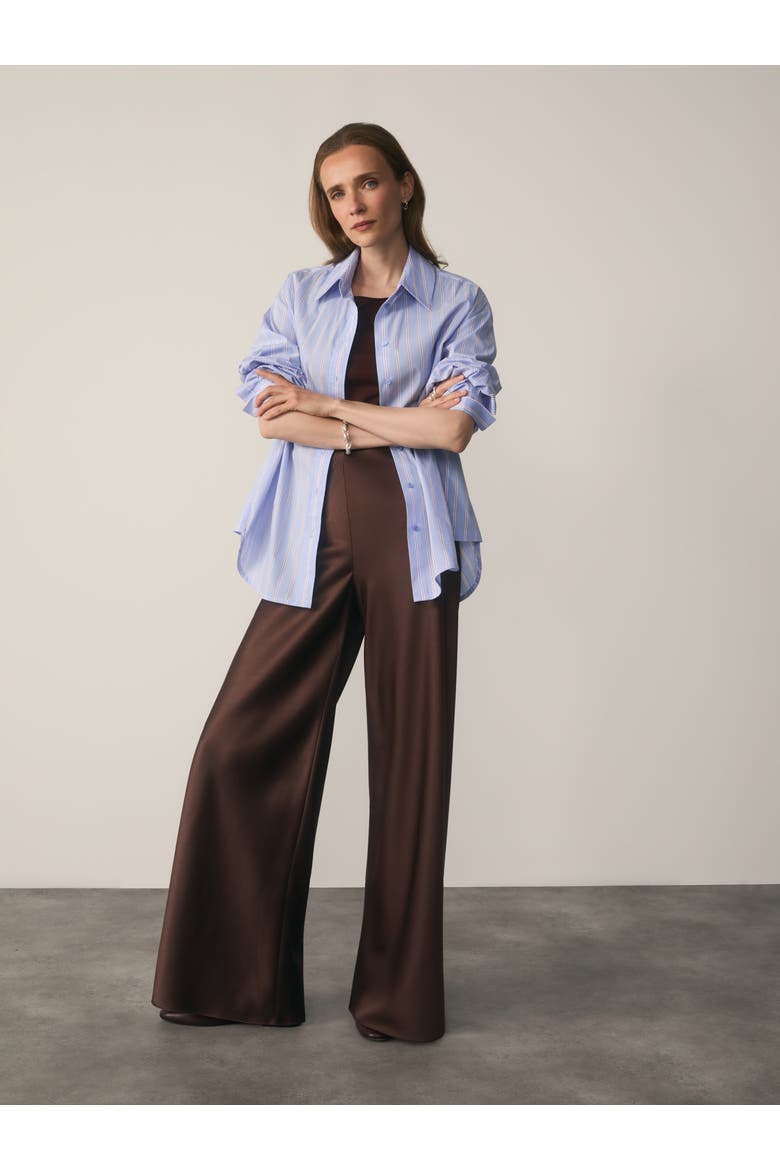Lucena High Rise Wide Leg Trousers, Alternate, color, Brown