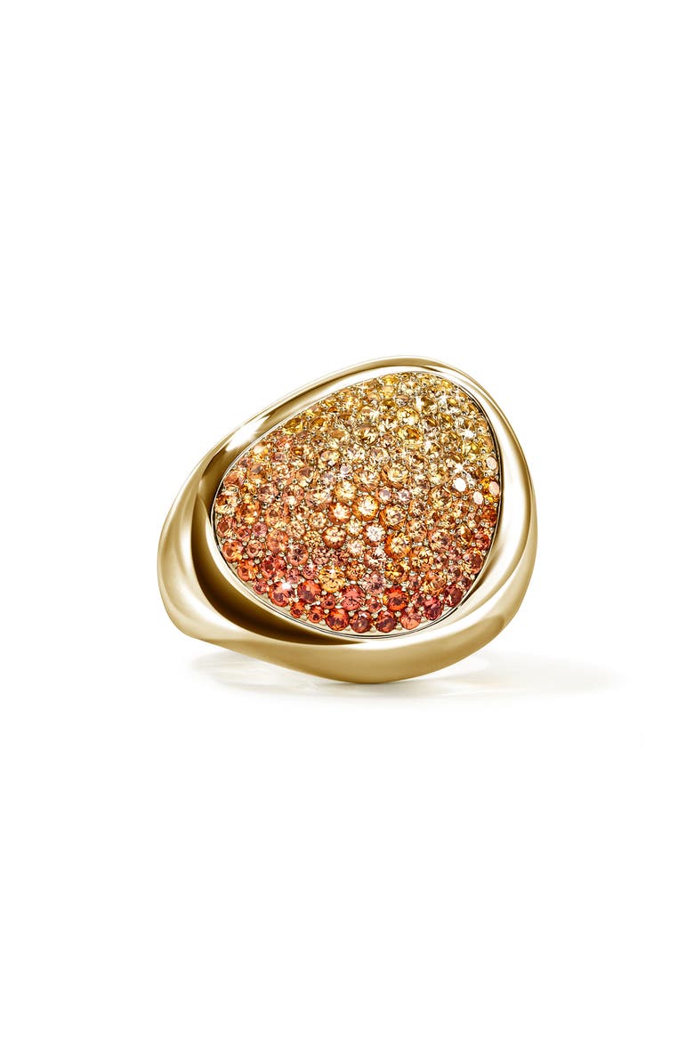 Artisan Series 18k Gold Sapphire Pebble Ring, Main, color, GOLD