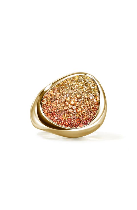 Artisan Series 18k Gold Sapphire Pebble Ring