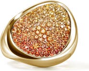John Hardy Artisan Series 18k Gold Sapphire Pebble Ring