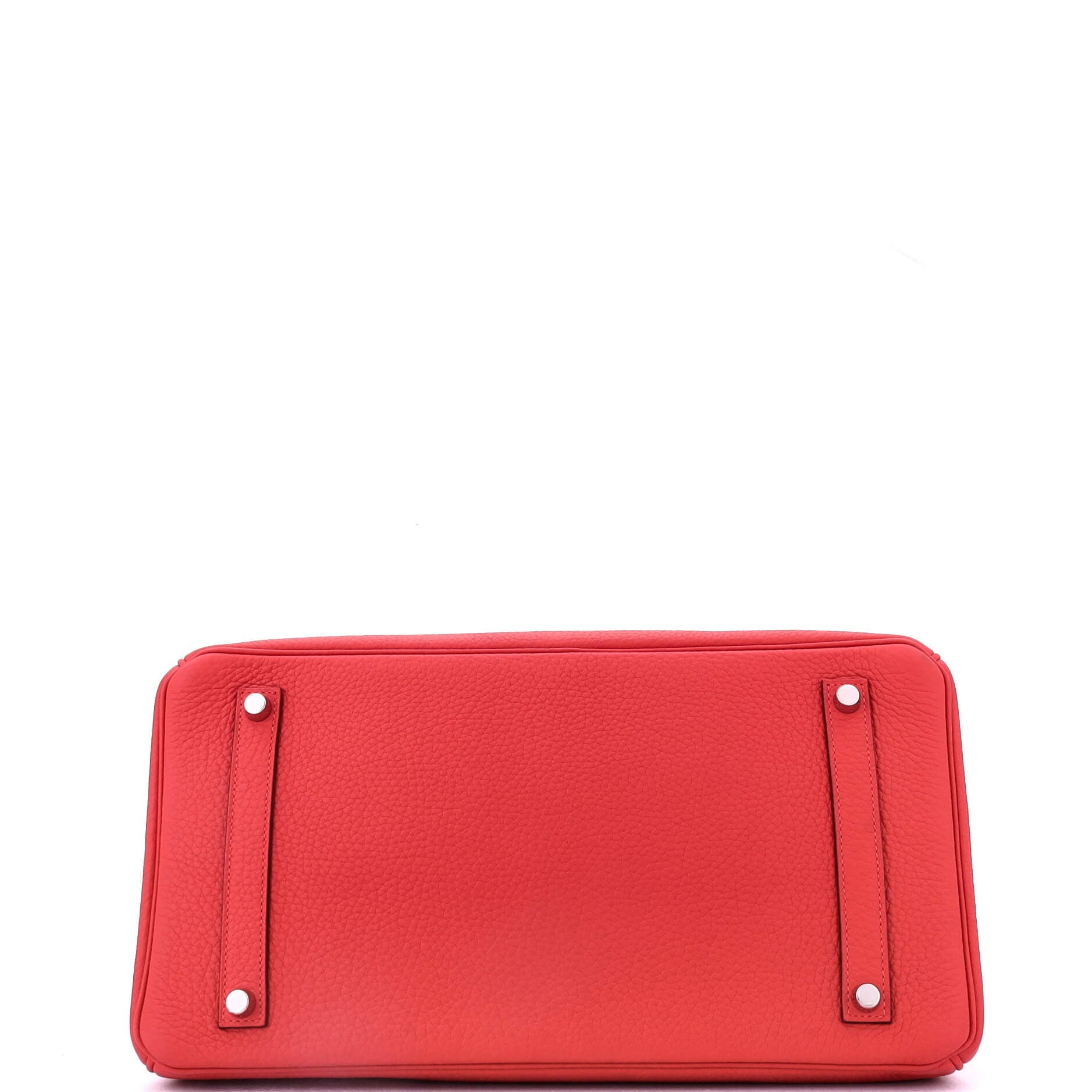 Pre-Owned Hermes Birkin Handbag Red Clemence with Palladium Hardware 35, Alternate, color, 