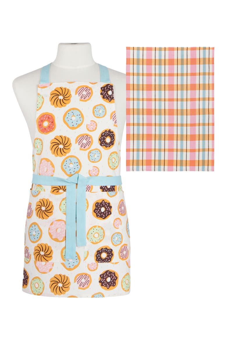 Donuts 2-Piece Apron & Tea Towel Set, Main, color, DONUTS