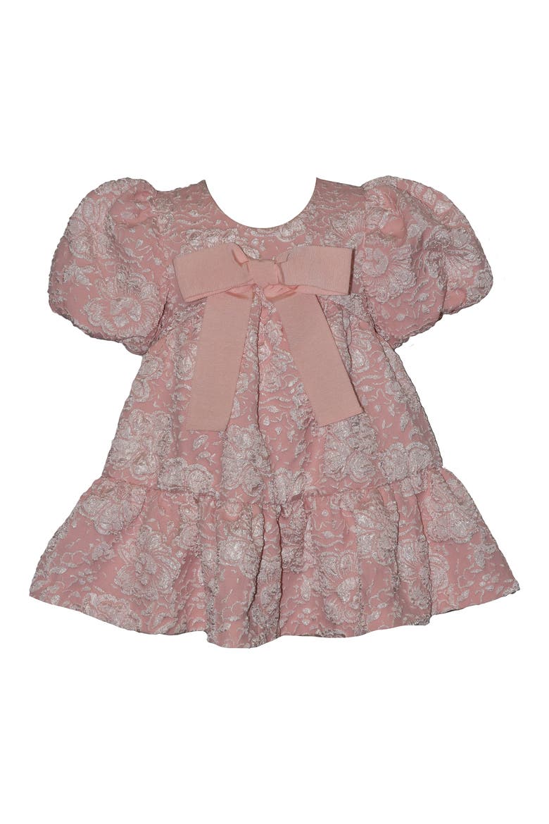 Jacquard Bow Dress, Main, color, PINK