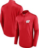 FANATICS Men's Fanatics Branded Red Wisconsin Badgers Tough Minded Quarter-Zip Top