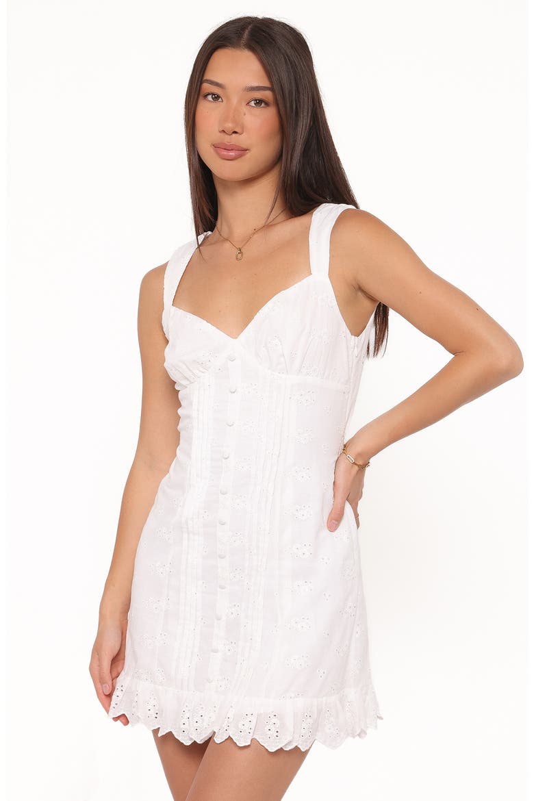 Cherish Eyelet Cotton Minidress, Alternate, color, WHITE