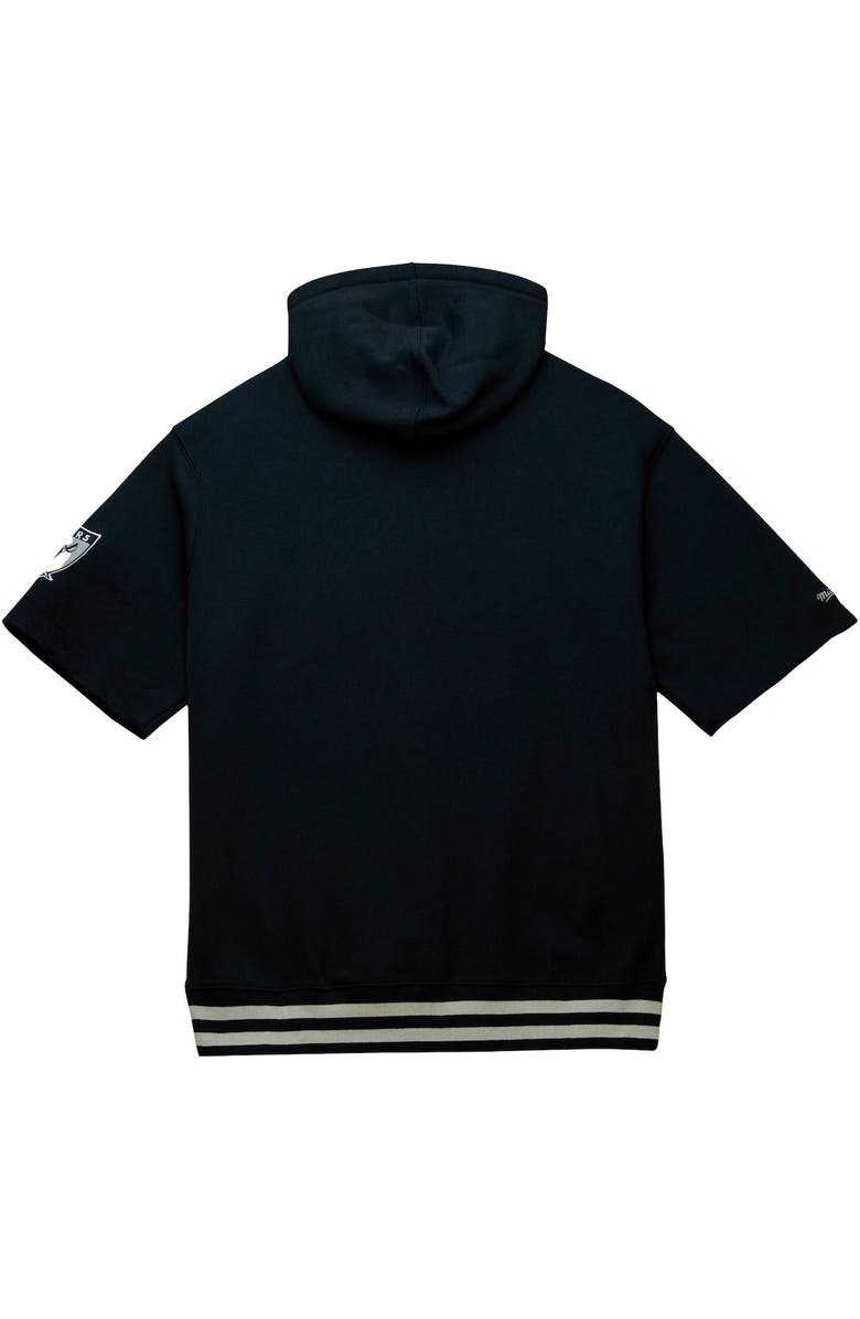 Mitchell & Ness Men's Mitchell & Ness Black Las Vegas Raiders Pre-Game Short Sleeve Pullover Hoodie, Alternate, color, Black
