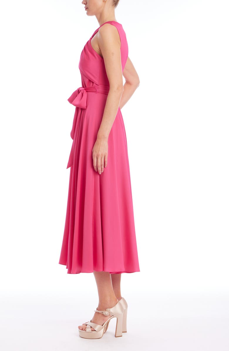 Badgley Mischka Collection Crossover Midi Dress, Alternate, color, Magenta