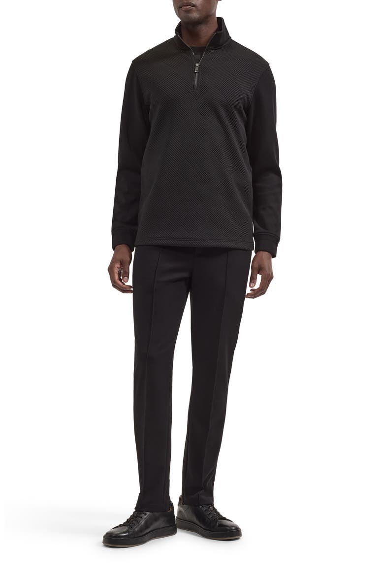 Soft Touch Quarter Zip Sweater, Alternate, color, BLACK