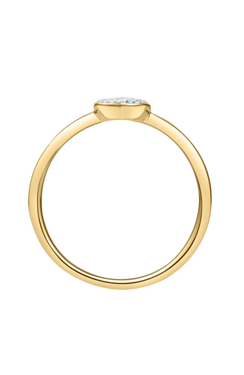 LuvMyJewelry Thea Diamond Pave Heart Ring in 14K Gold - 0.09 ct, Alternate, color, 14K Yellow Gold