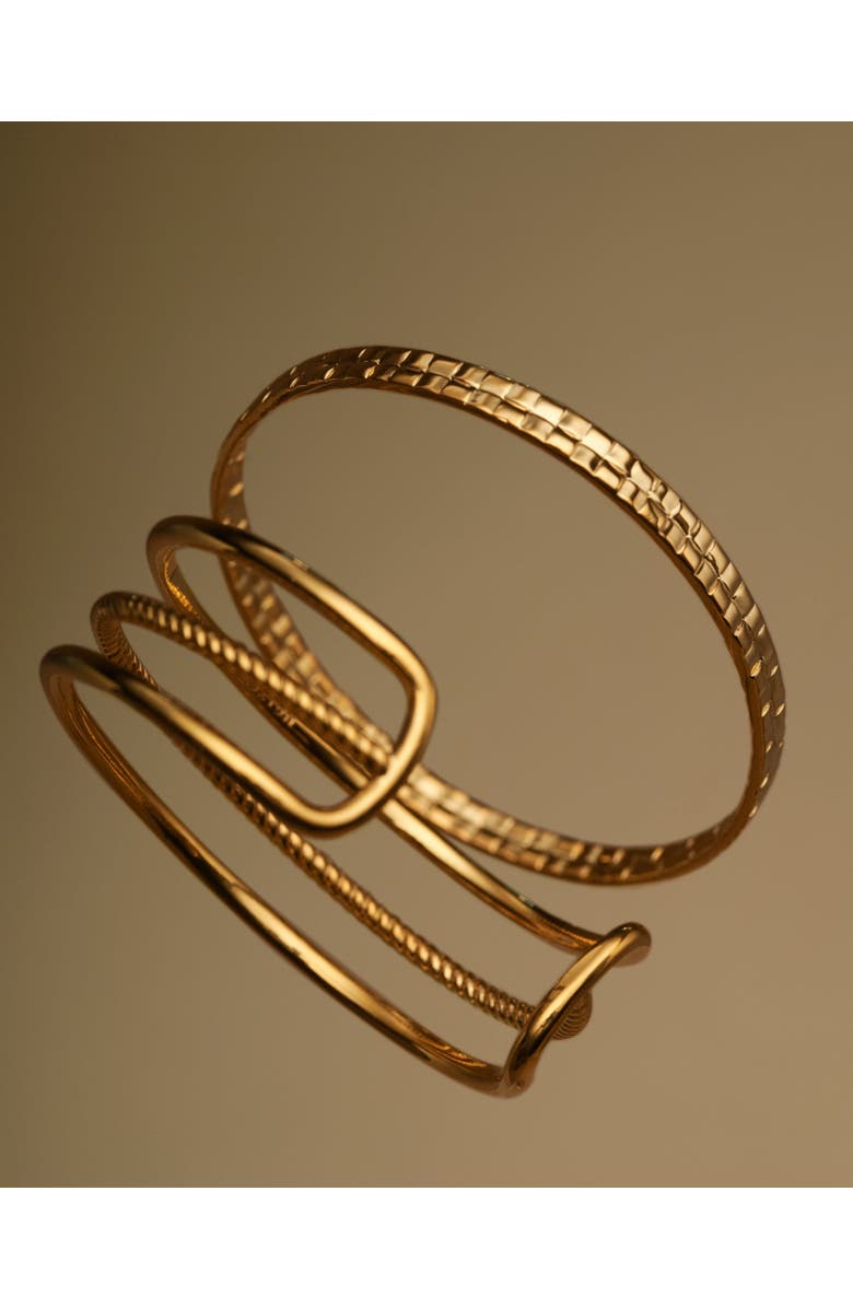 Katie Loxton Laia Waterproof Gold Bangle, Alternate, color, Gold