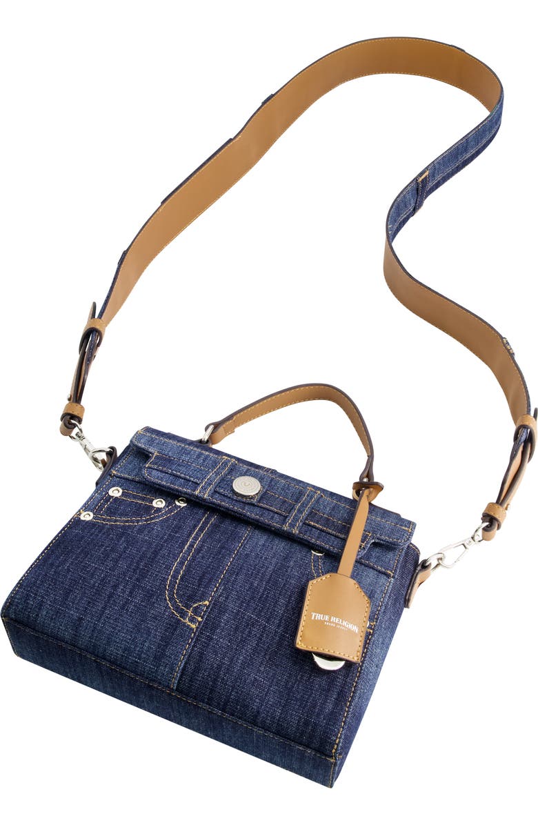 True Religion Jean Pocket Mini Flap, Alternate, color, Dark Navy