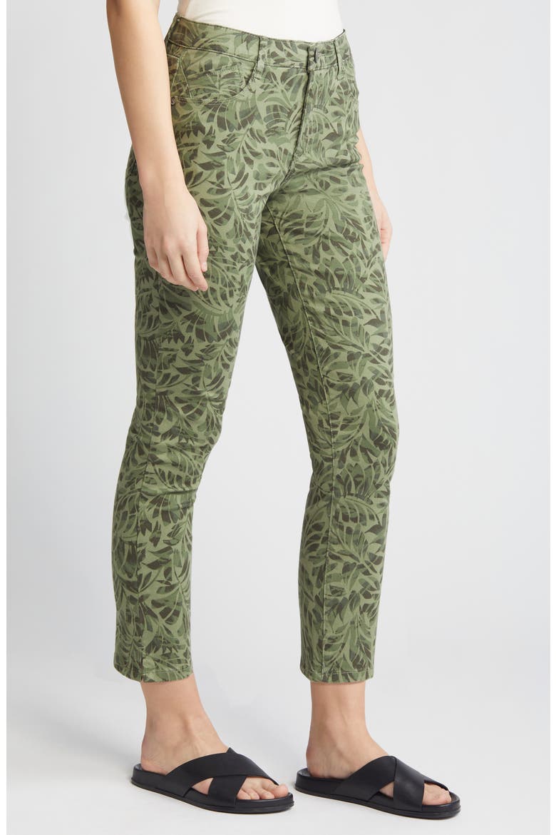 'Ab'Solution Print High Waist Slim Leg Pants, Alternate, color, CELADON