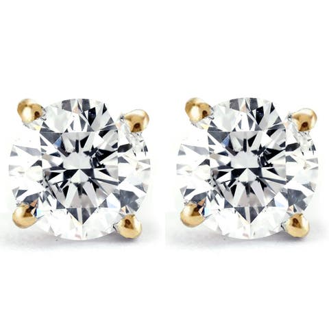 1/4 Ct TDW Genuine Diamond Studs Available in 14k or Gold