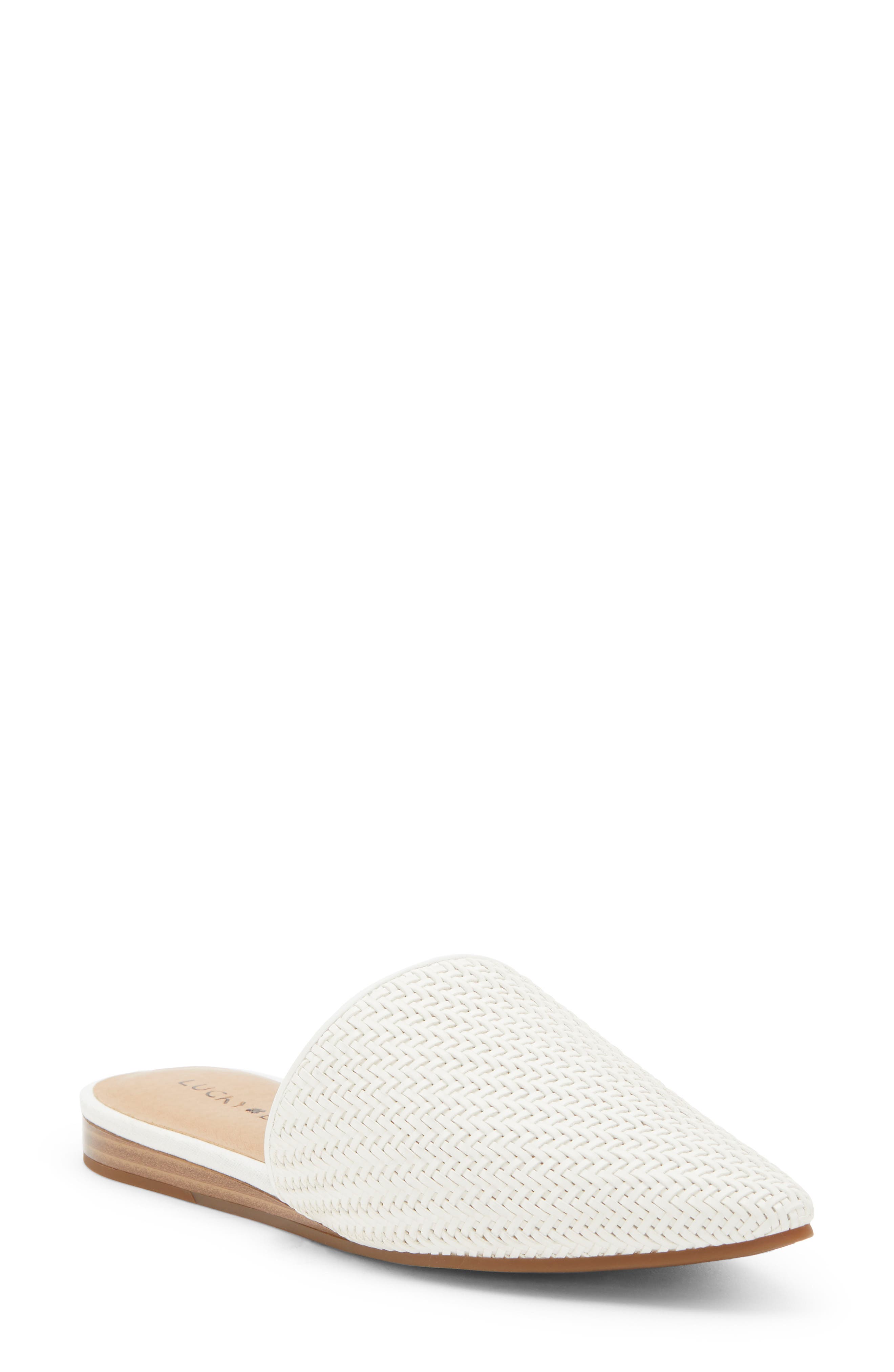 Bradell Pointy Toe Mule, Main, color, WHITE LEATHER